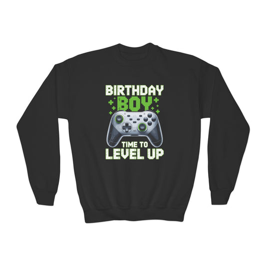 Level Up Birthday Boy Video Game Sweatshirt