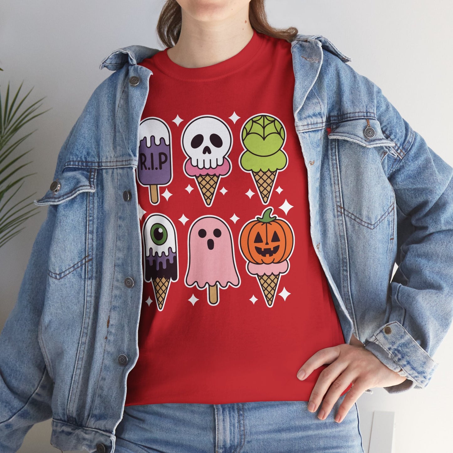 Horror Movie Summer Popsicle Halloween Ice Cream Summer-ween T-Shirt for Men Women