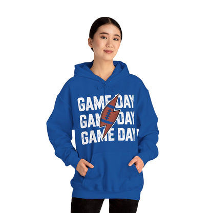 Vintage Game Day Football Lightning Bolt Funny Team Sport Hoodie