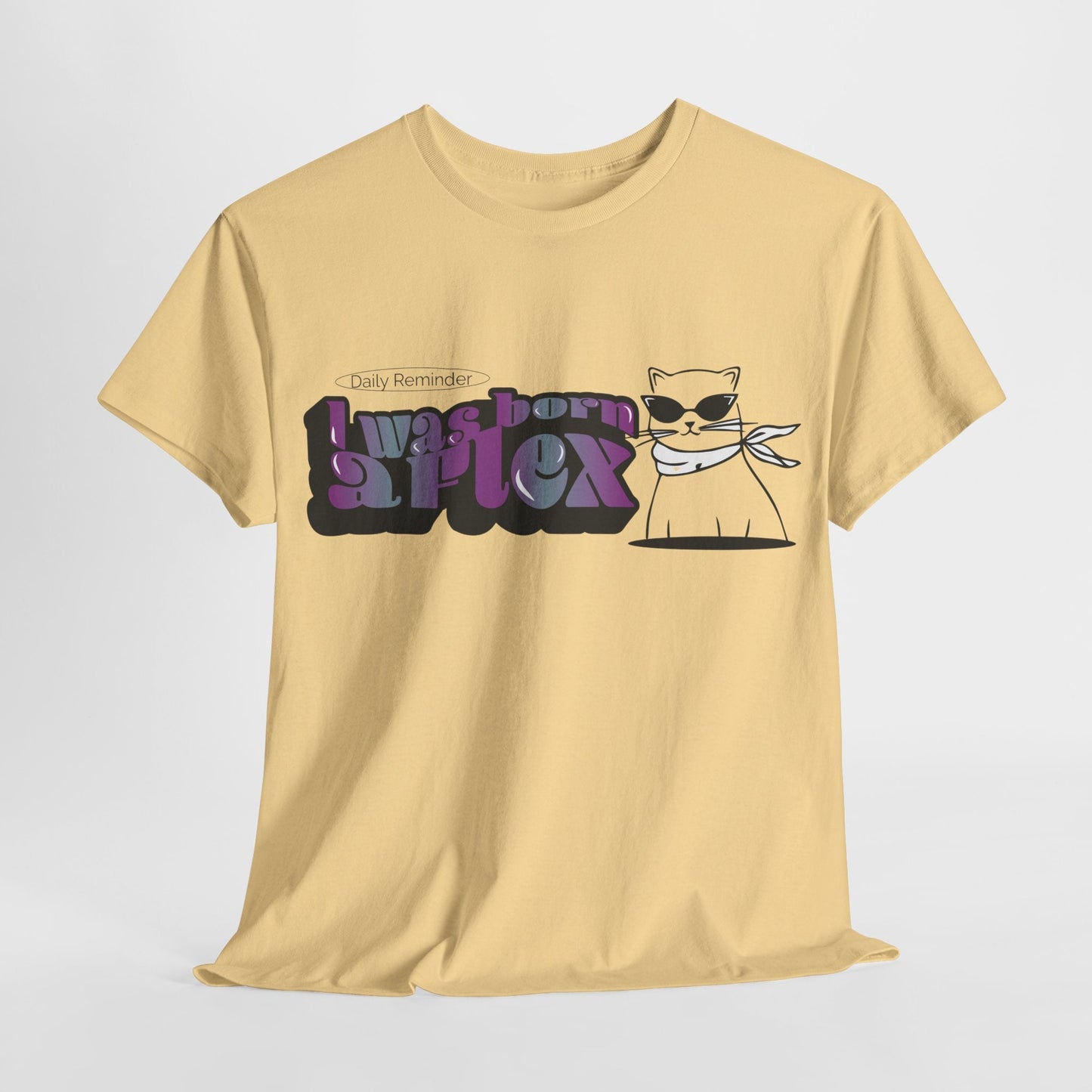 I Was Born A Flex Funny Confidence Quote T-Shirt