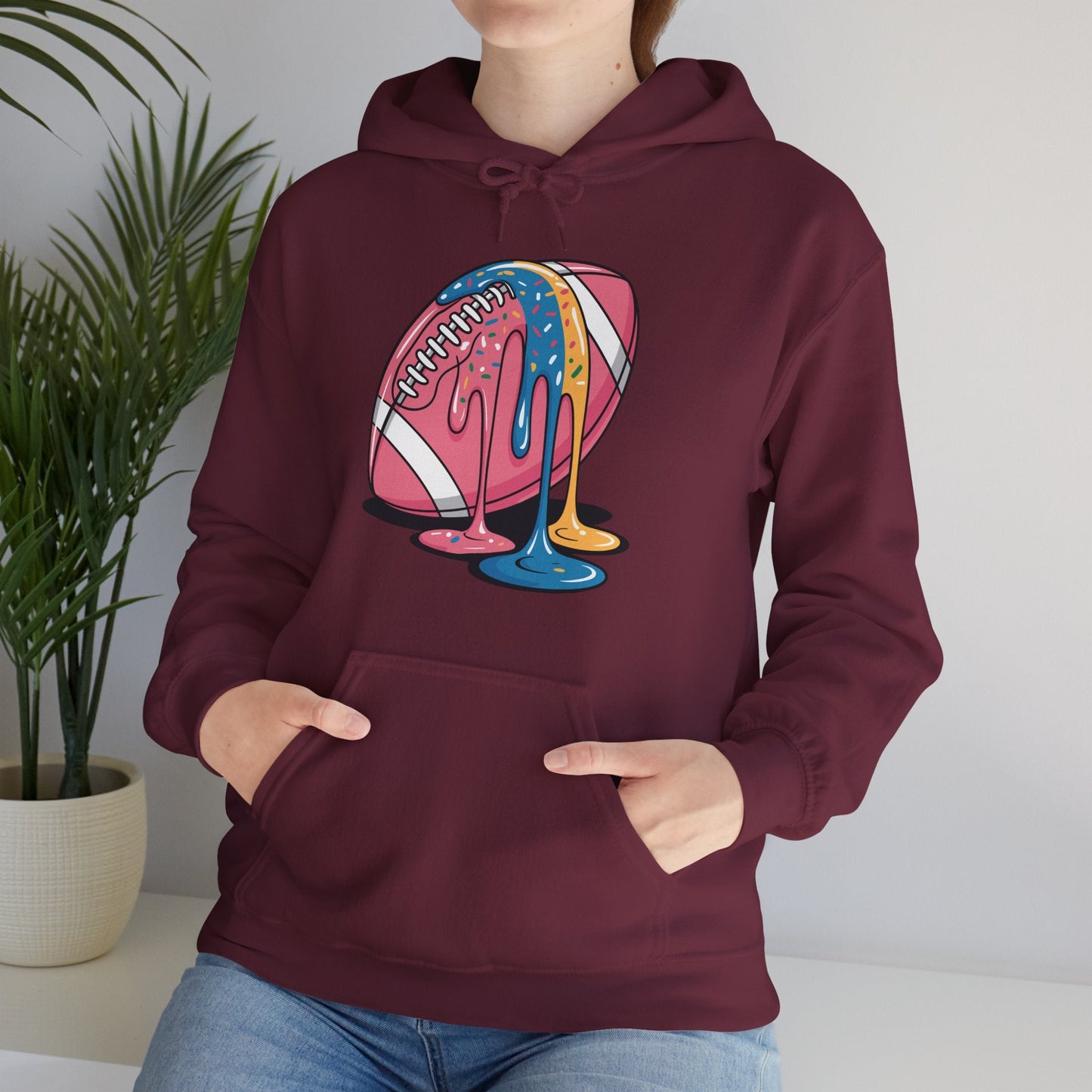 Football Drip For Lineman WR QB RB Ice Cream Sprinkles Hoodie