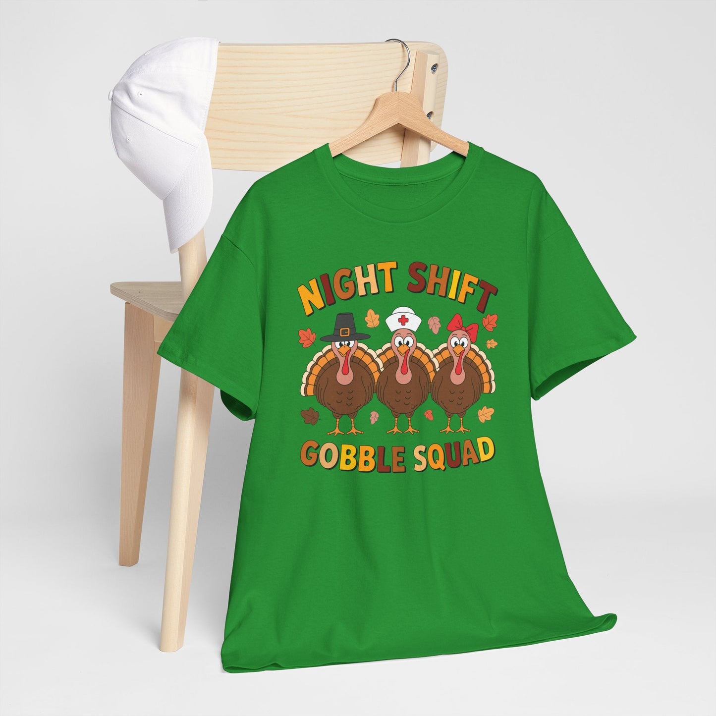 Night Shift Gobble Squad Night Worker Staff Thanksgiving T-Shirt