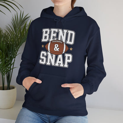 Funny Game Day Touchdown Season Cute Bend and Snap Football Hoodie
