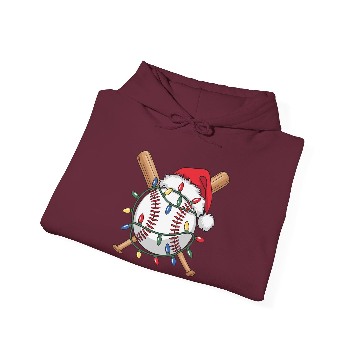 Santa Sports Design For Men Boys Christmas Baseball Player Hoodie