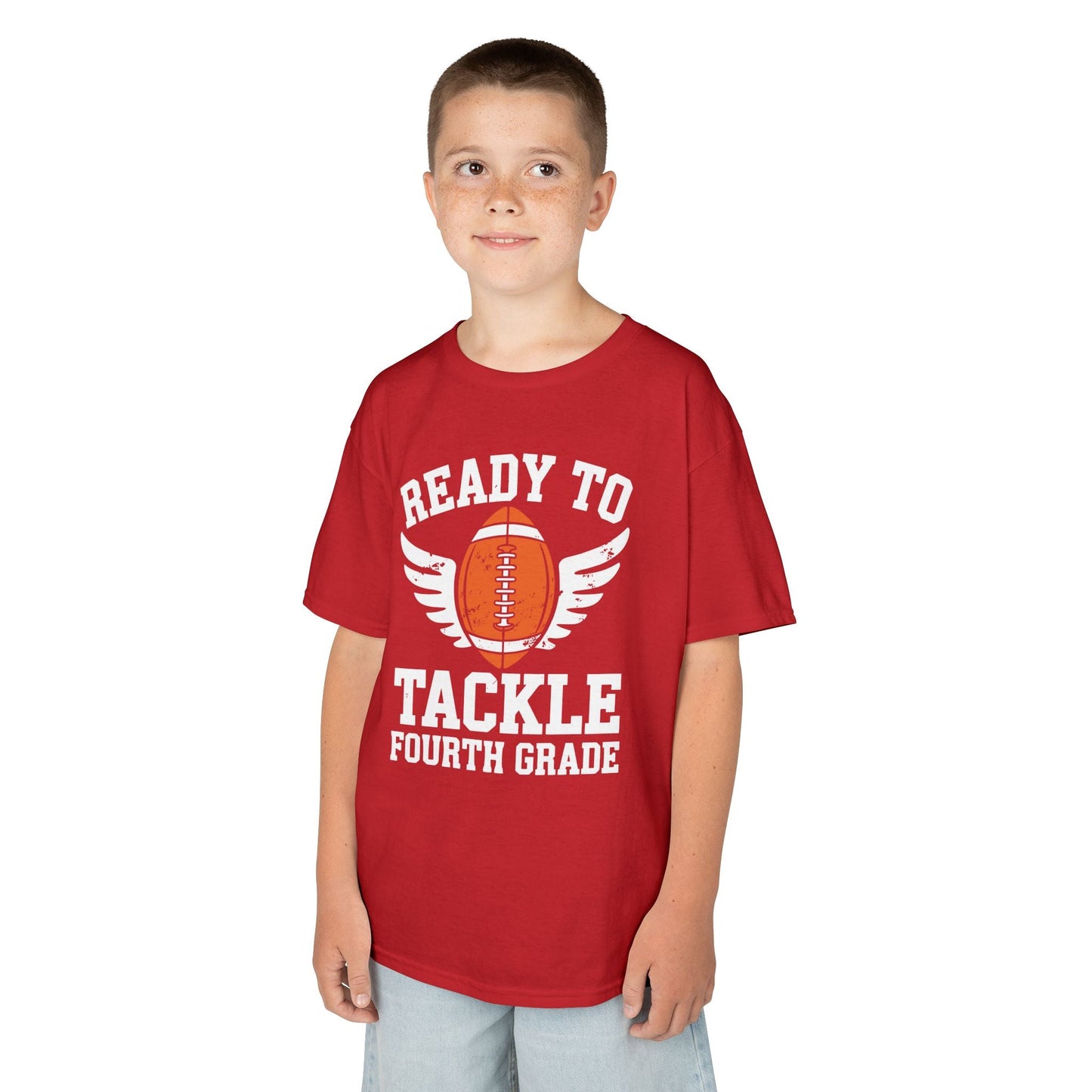 Ready To Tackle Fourth Grade Back To School Football T-Shirt