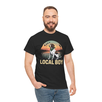 Local Boy Hunting Dog Vintage Sunset Hunting Season T-Shirt