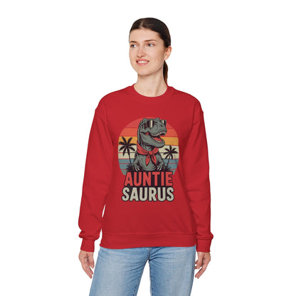 Auntiesaurus T Rex Dinosaur Auntie Saurus Family Matching Sweatshirt