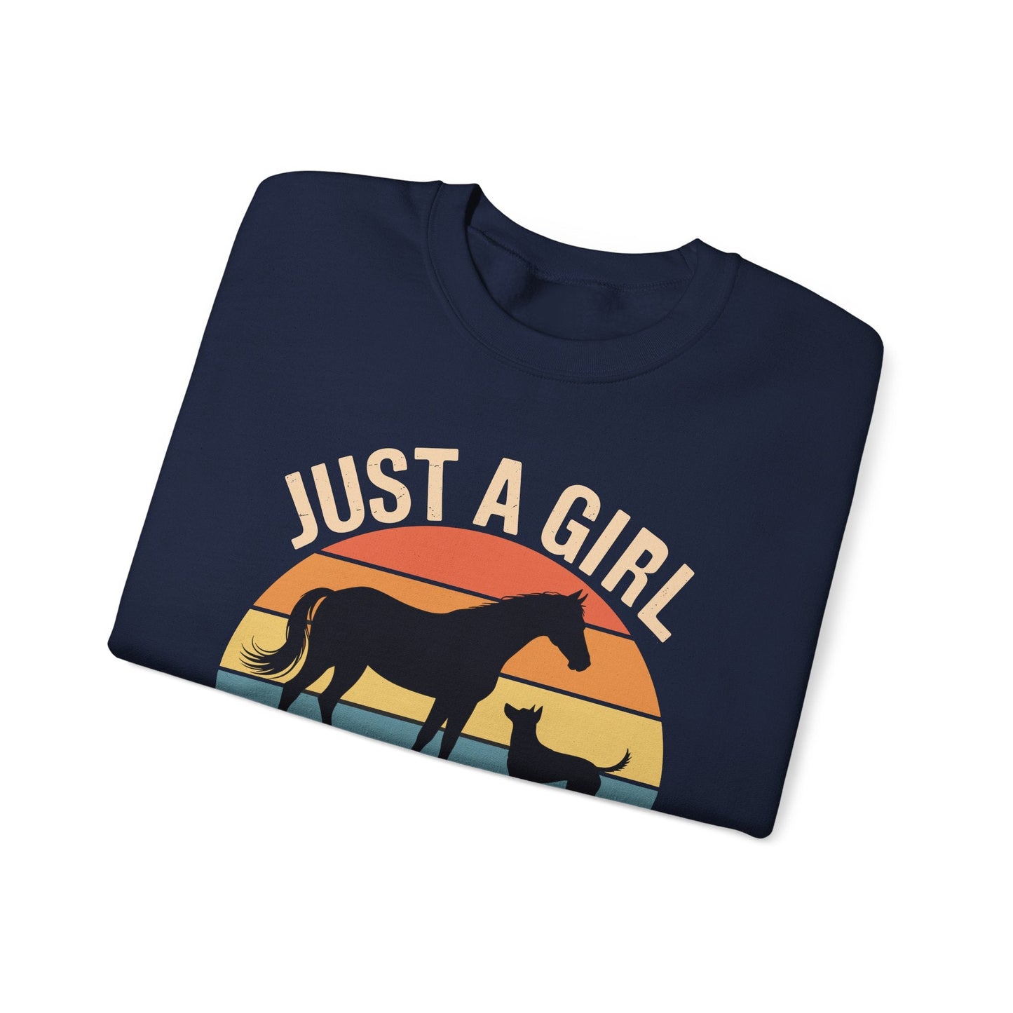 Just A Girl Who Loves Horses and Dogs Women Girls Sweatshirt