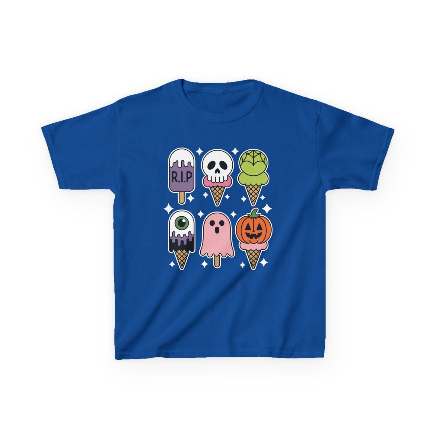 Horror Movie Summer Popsicle Halloween Ice Cream Summer-ween T-Shirt For Kids