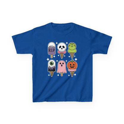 Horror Movie Summer Popsicle Halloween Ice Cream Summer-ween T-Shirt For Kids
