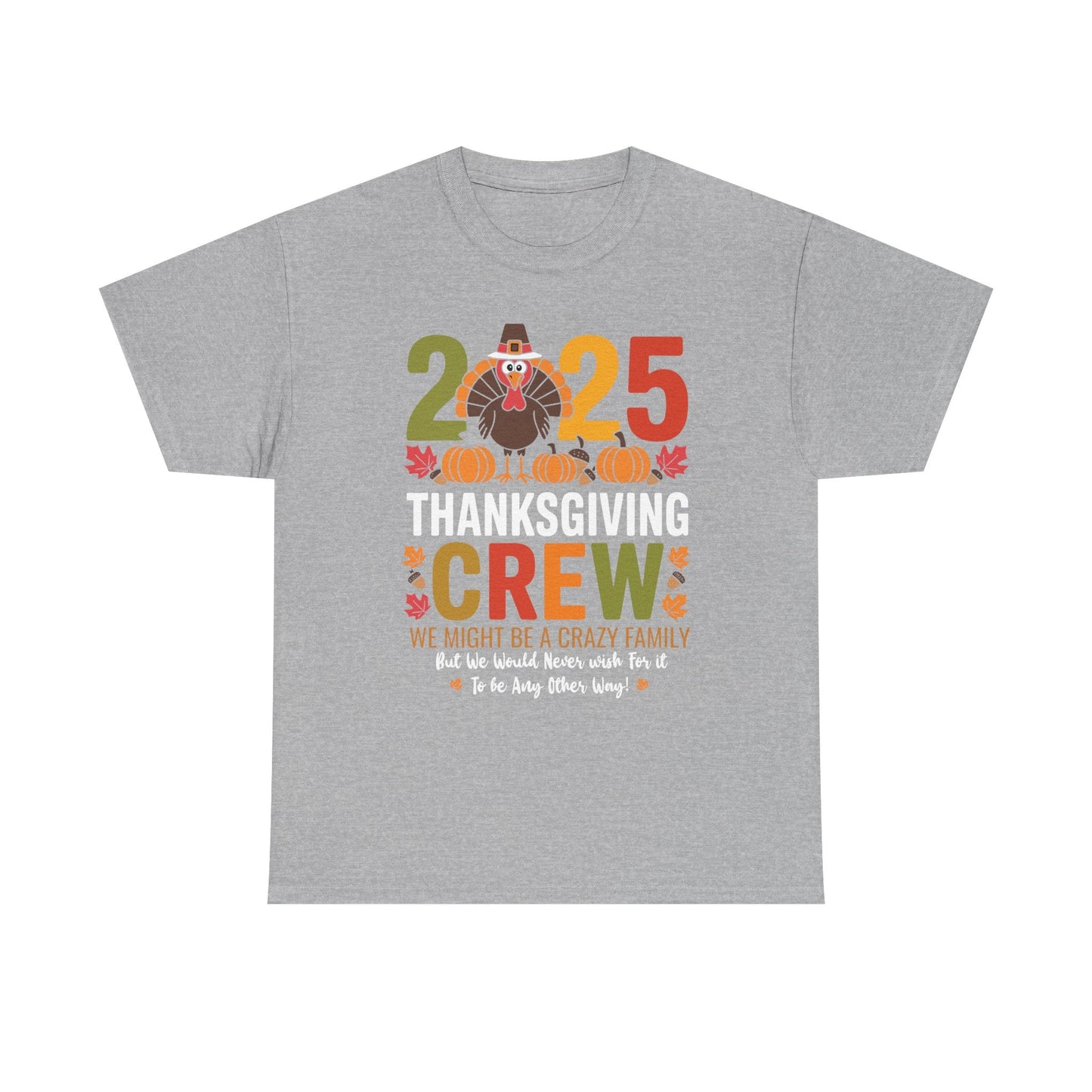Family Thanksgiving 2025 Thanksgiving Crew Turkey Matching T-Shirt