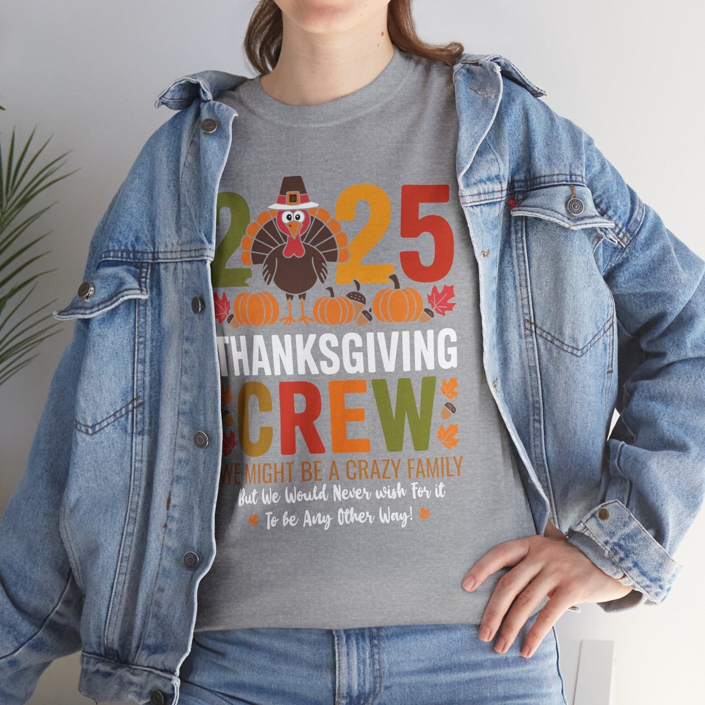 Family Thanksgiving 2025 Thanksgiving Crew Turkey Matching T-Shirt