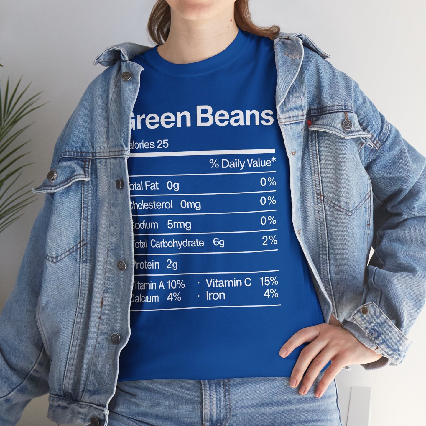 Green Beans Nutrition Facts Funny Thanksgiving Christmas T-Shirt