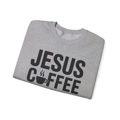 Christian Jesus, Coffee, Cats - Religous Cat Caffeine Lover Sweatshirt