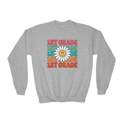 Groovy 1st Grade Back To School First Day of First Grade Sweatshirt