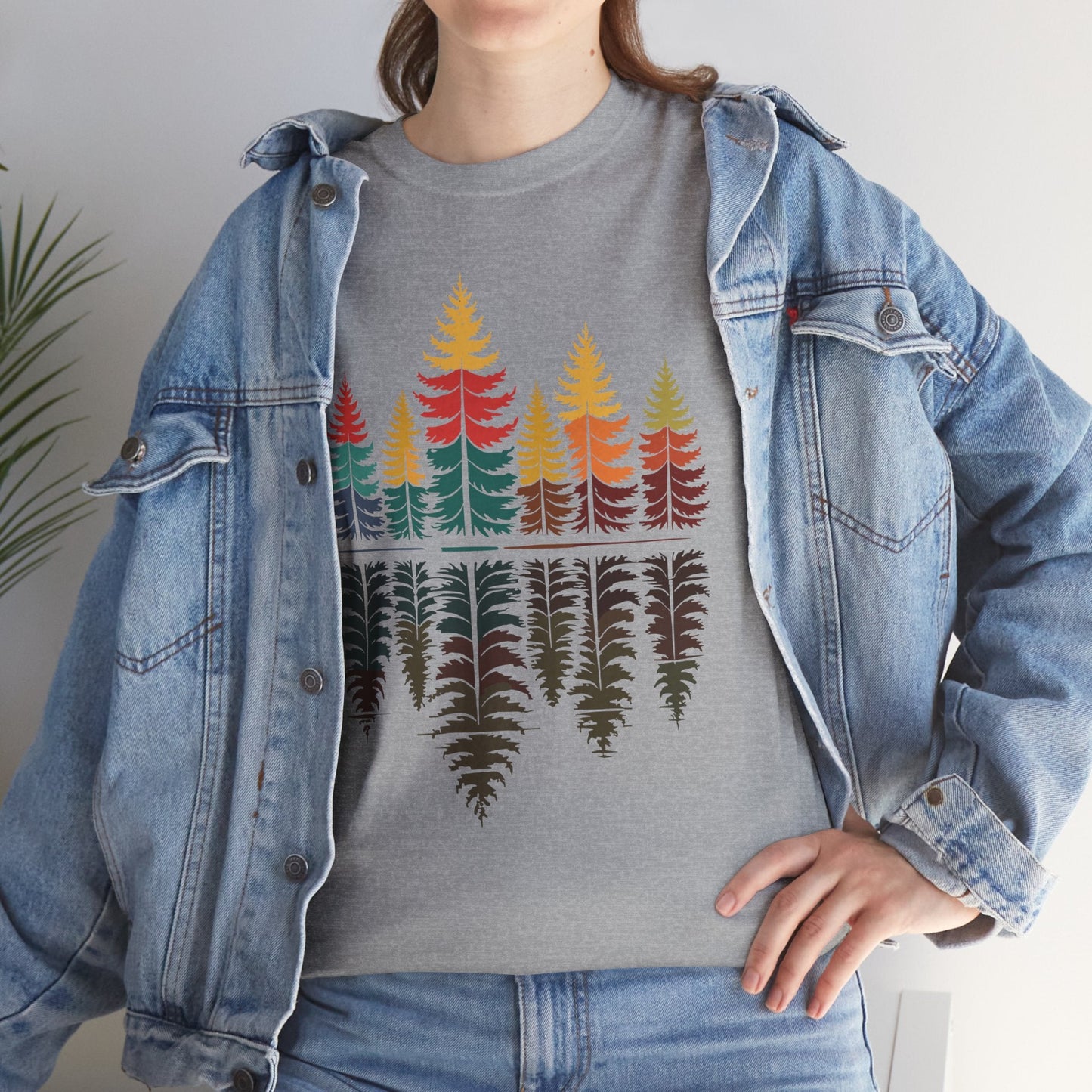 Nature Reflection Forest Trees Outdoor Wildlife T-Shirt