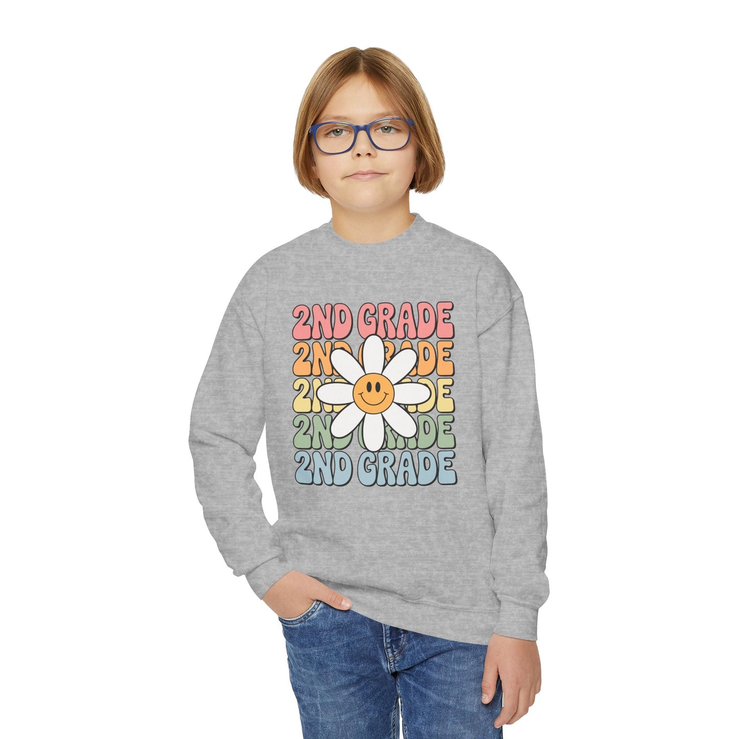 Groovy 2nd Grade Back To School First Day of Second Grade Sweatshirt