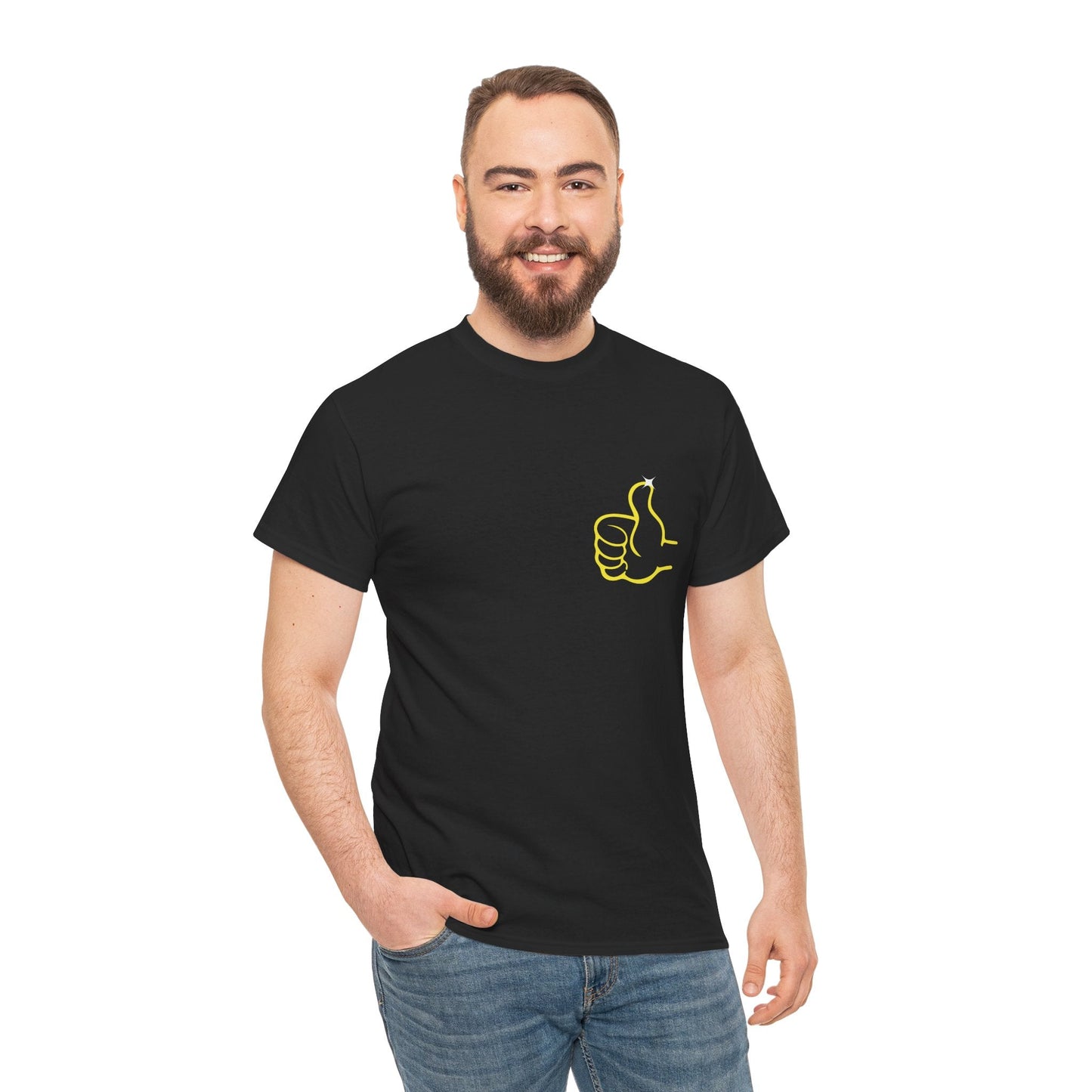 Funny Thumbs Up Emoji Graphic T-Shirt Positive Vibes