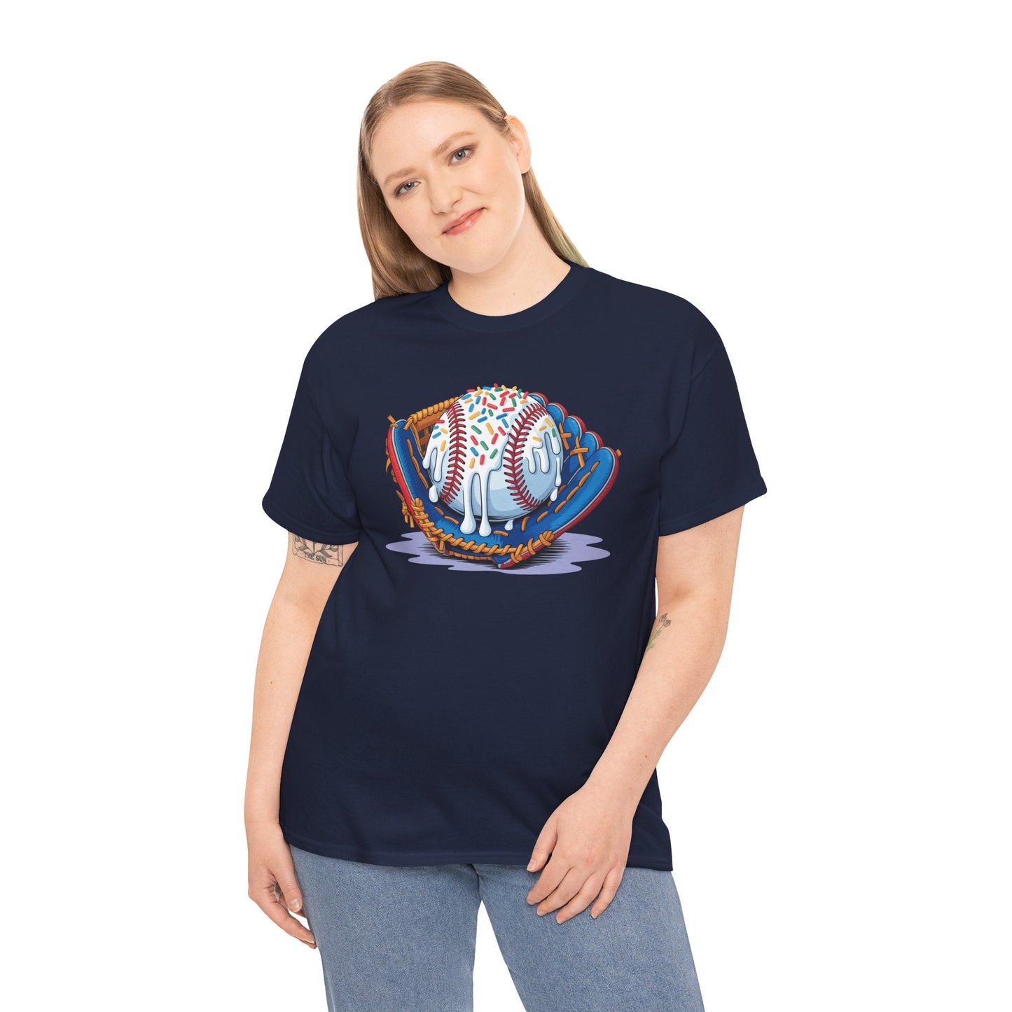 Baseball Drip Ice Cream Sprinkles Baseball Glove T-Shirt