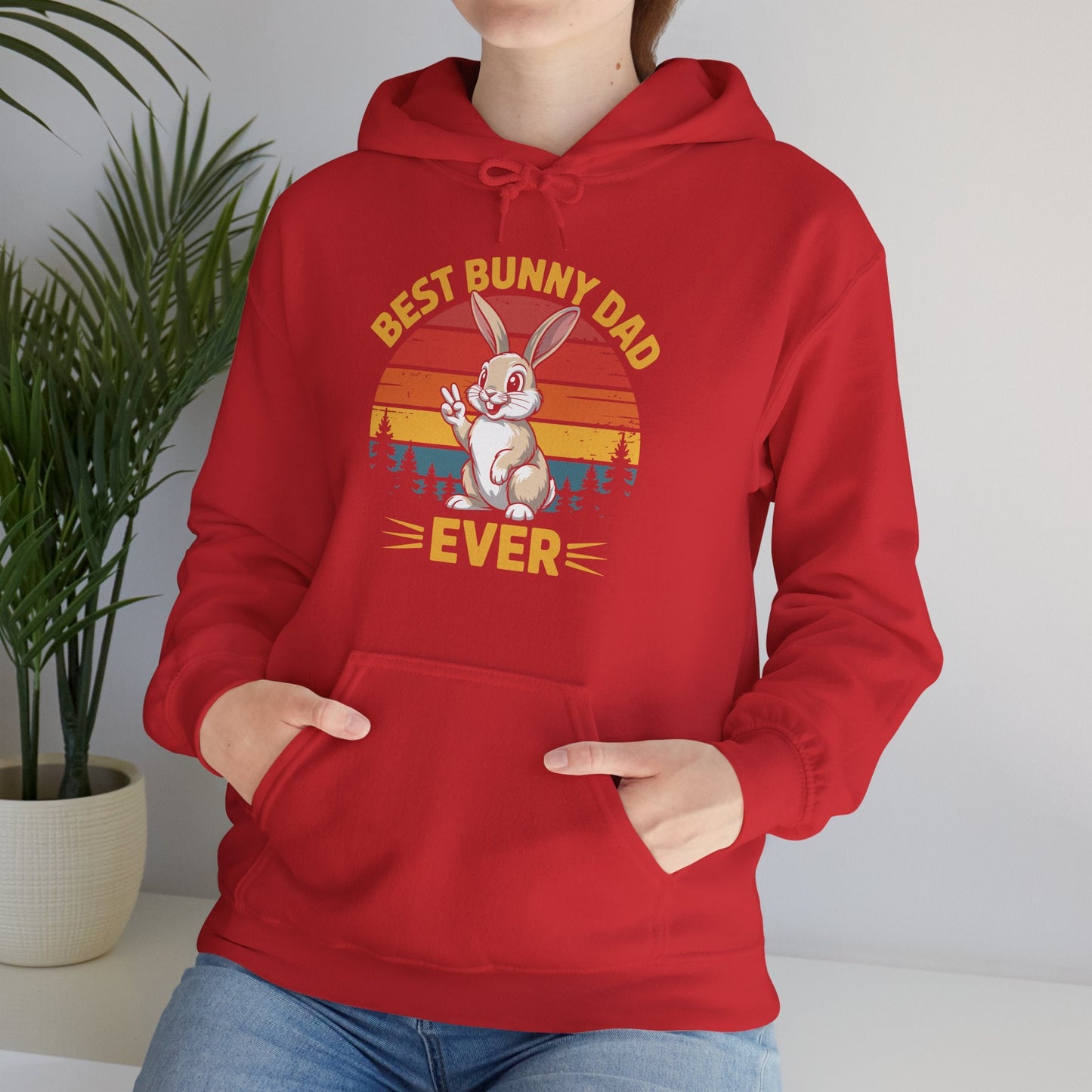 Best Bunny Dad Ever Funny Rabbit Lover Dad Gift Hoodie for Pet Owners