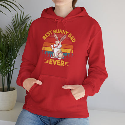 Best Bunny Dad Ever Funny Rabbit Lover Dad Gift Hoodie for Pet Owners