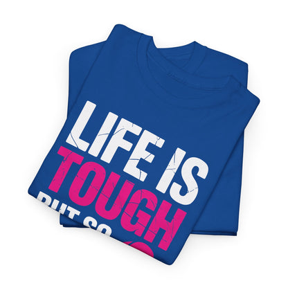 Life Is Tough But So Is My Wife Breast Cancer Awareness Gift T-Shirt