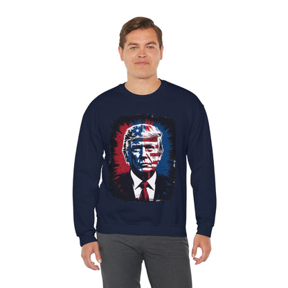 President Trump Portrait 4th July Sweatshirt