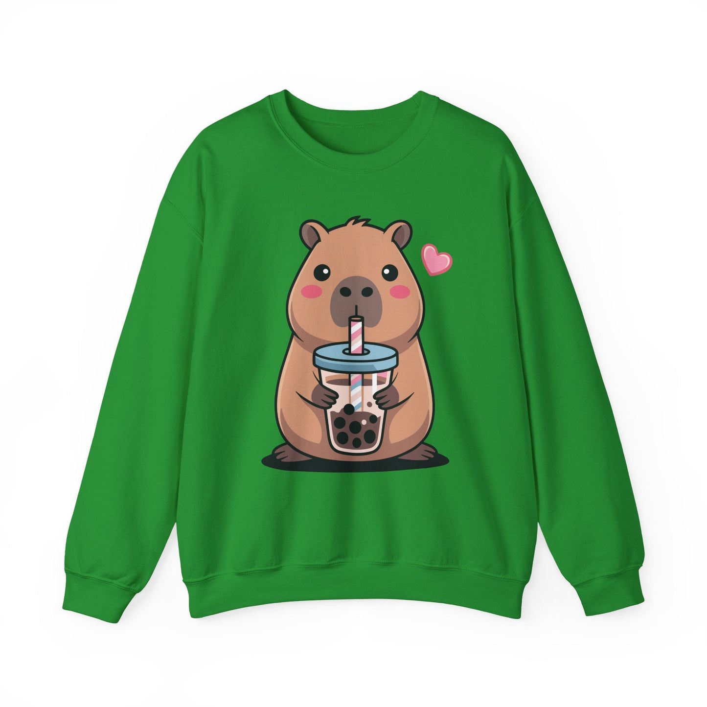 Cute Capybara Kawaii Anime Drinking Bubble Tea Lover Girls Sweatshirt