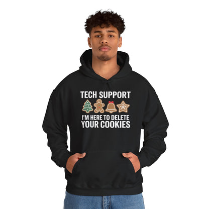 Christmas Tech Support Here To Delete Cookies Xmas Men Women Hoodie