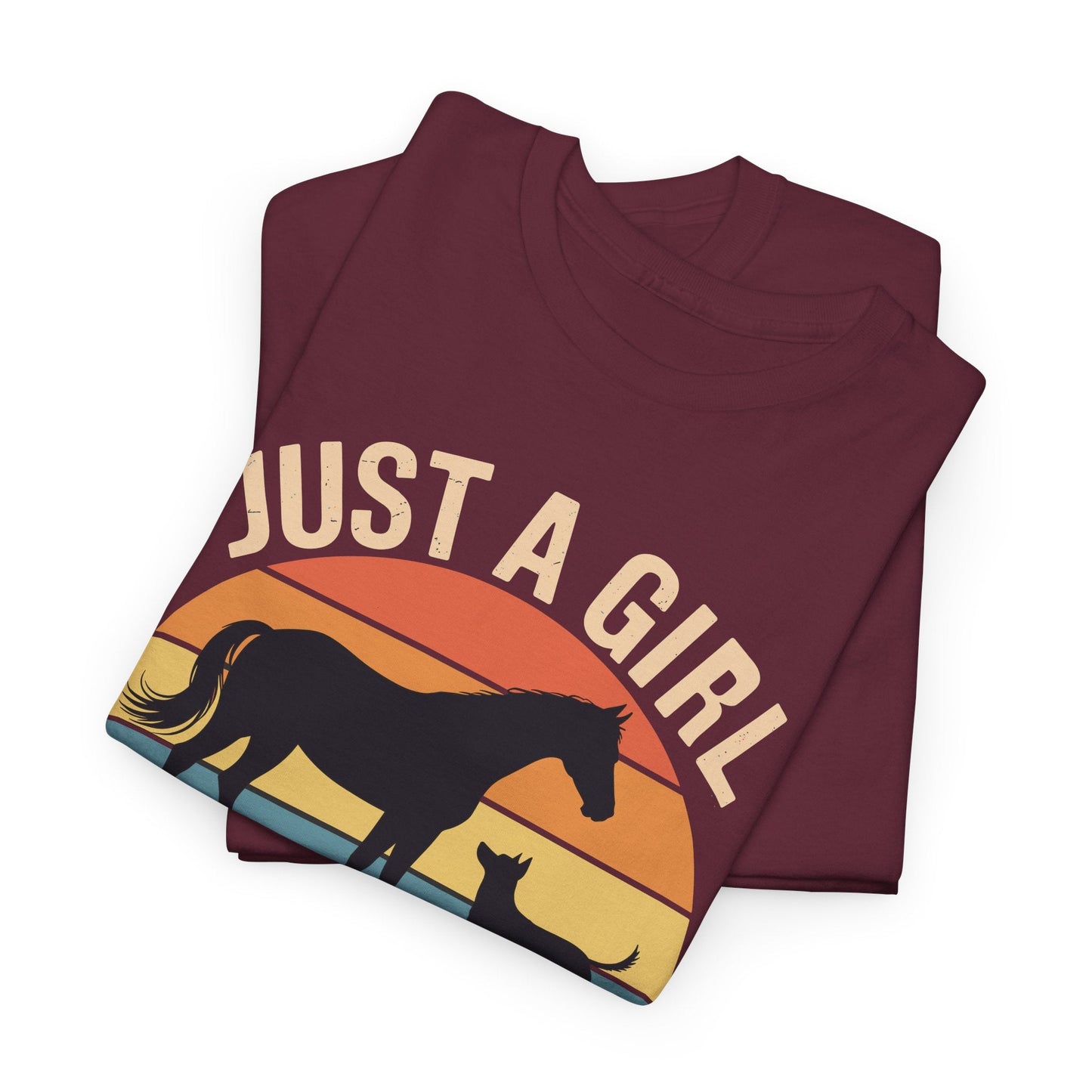 Just A Girl Who Loves Horses and Dogs Women Girls T-Shirt