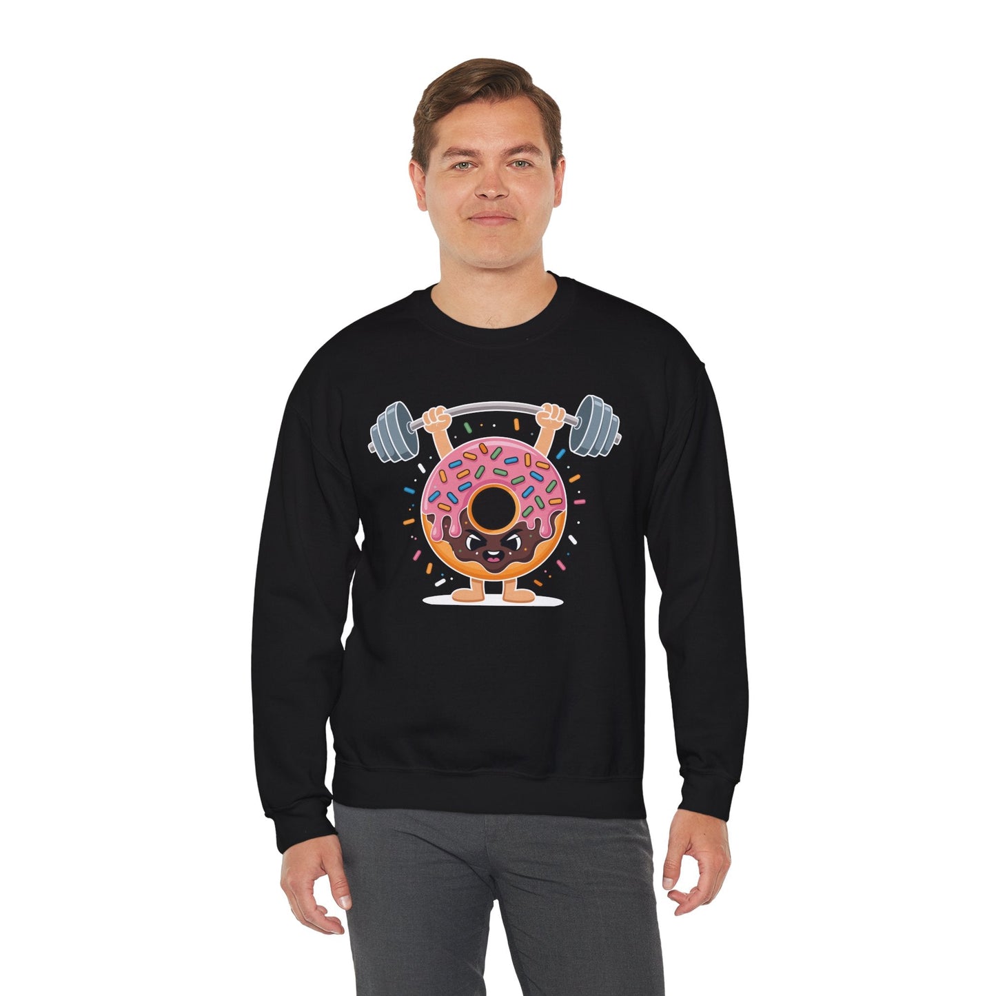 Funny Weightlifing Fitness Workout Gym Donut Lover Sweatshirt