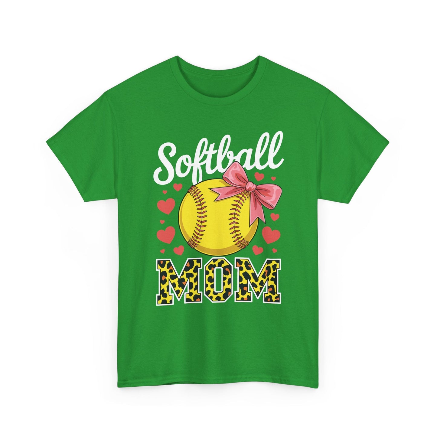Softball Mom Headband Leopard Softball Ball Mothers Day Mama T-Shirt