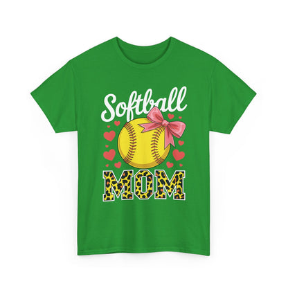 Softball Mom Headband Leopard Softball Ball Mothers Day Mama T-Shirt