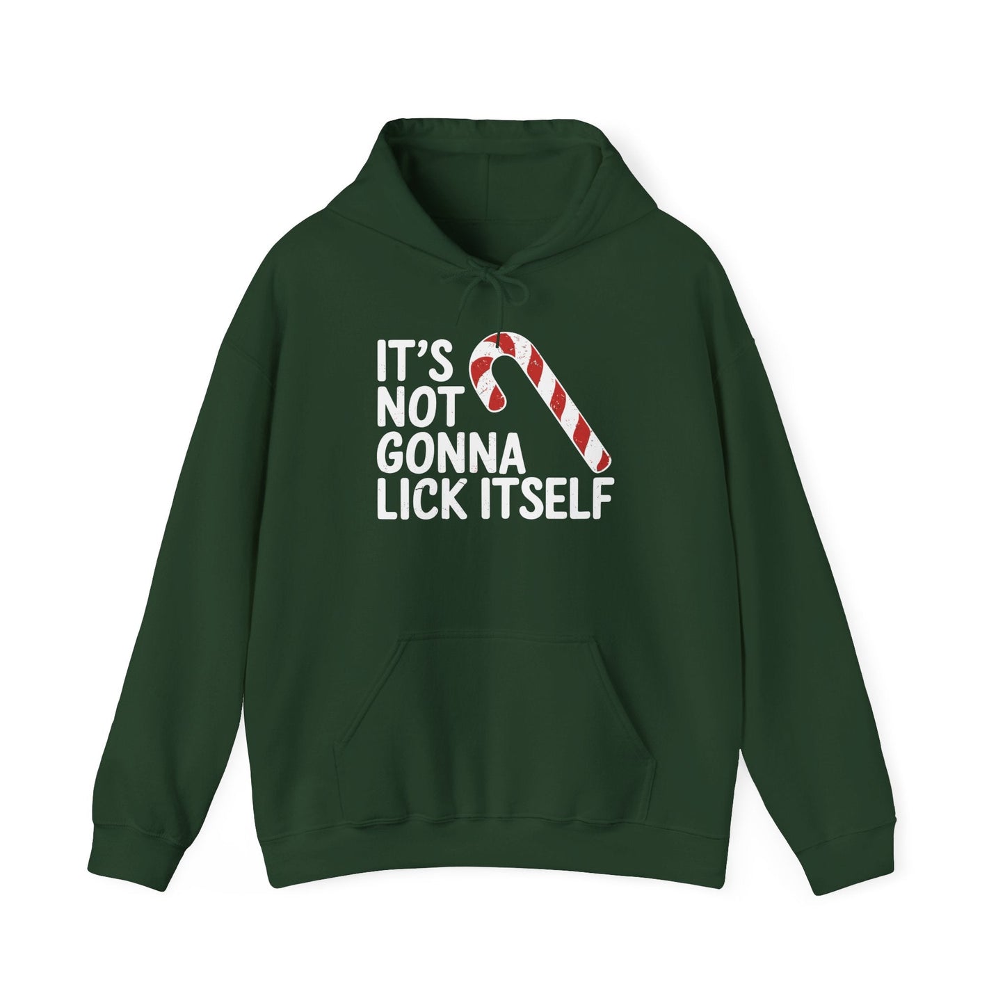 Funny Candy Cane Lick Itself Adult Christmas in July Gift Hoodie
