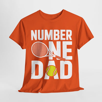 Tennis Dad Number One Daddy with Tennis Sayings Fathers Day T-Shirt