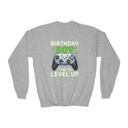 Level Up Birthday Boy Video Game Sweatshirt