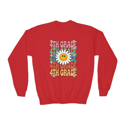 Groovy 4th Grade Back To School First Day of Fourth Grade Sweatshirt