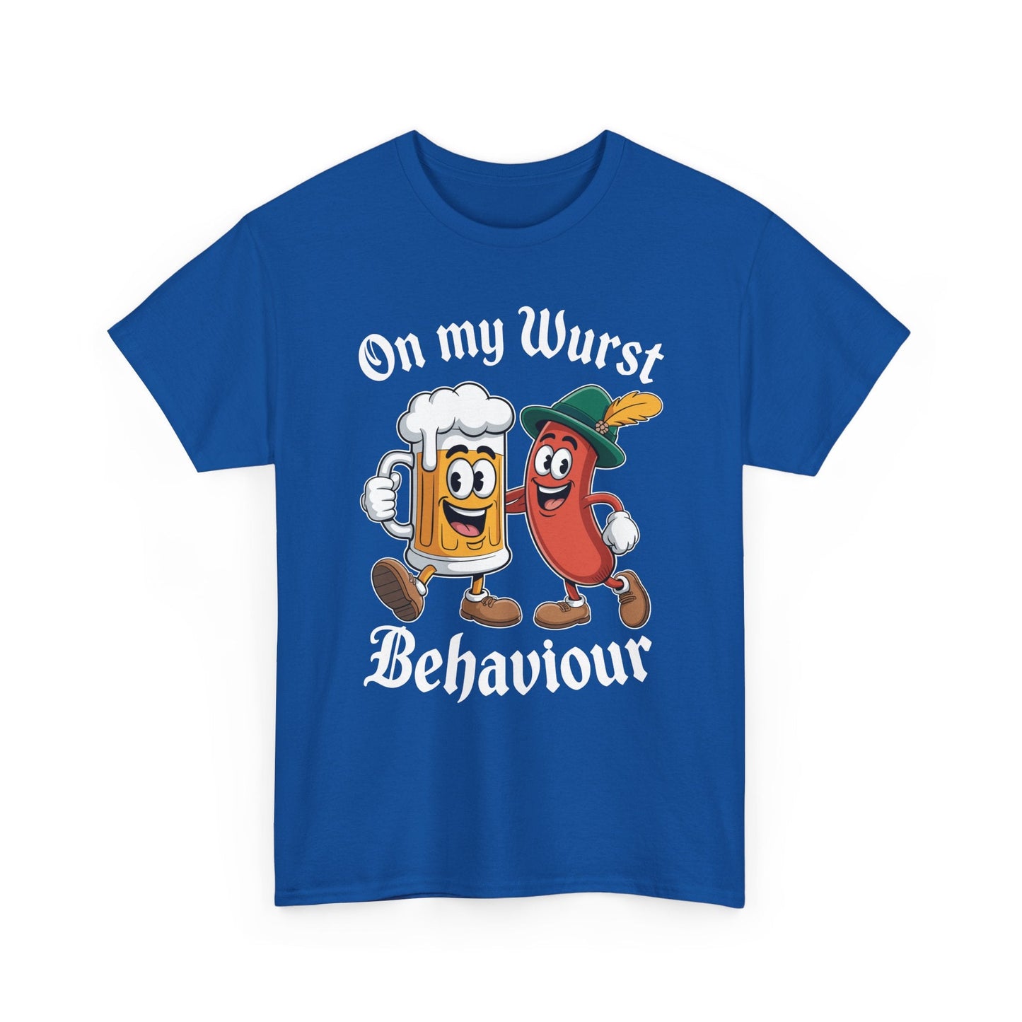 Oktoberfest On My Wurst Behaviour German Beer Sausage Adults T-Shirt