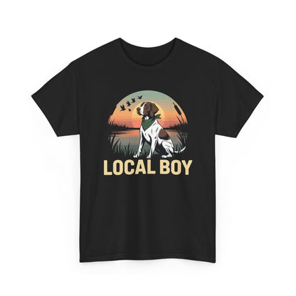 Local Boy Hunting Dog Vintage Sunset Hunting Season T-Shirt