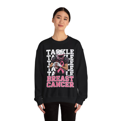 Tackle Football Breast Cancer Awareness Pink Ribbon Sweatshirt
