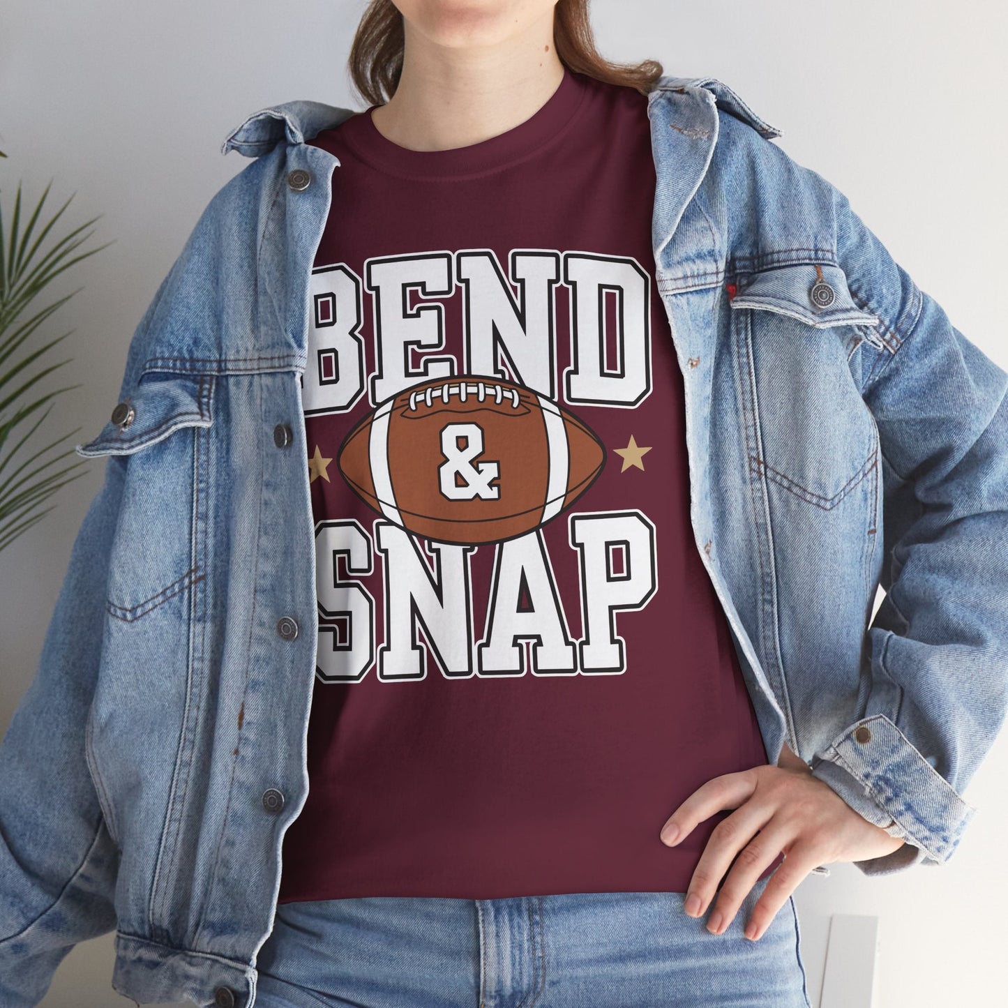 Funny Game Day Touchdown Season Cute Bend and Snap Football T-Shirt