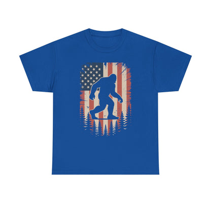 Bigfoot 4th of July Shirt American USA Flag Patriotic T-Shirt
