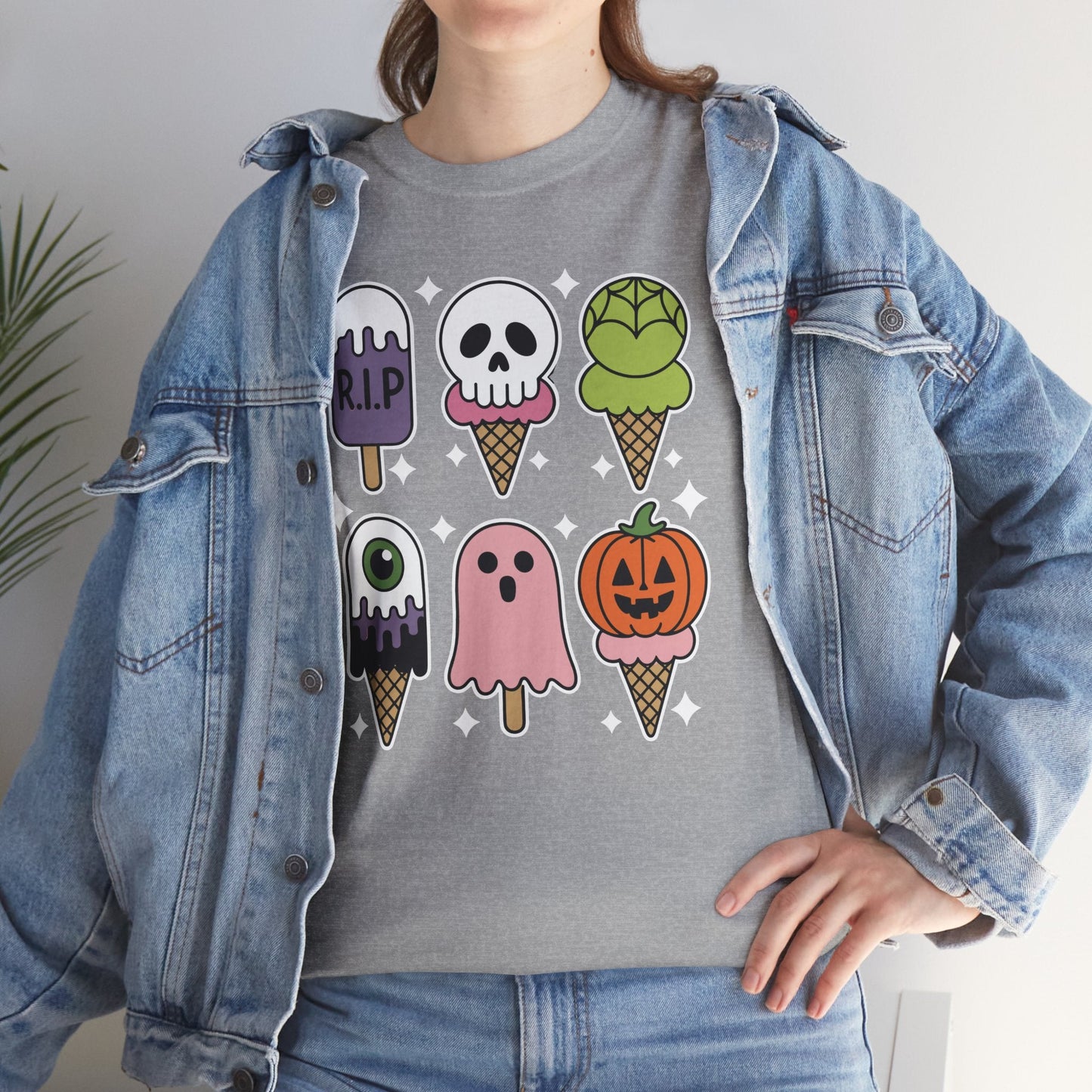 Horror Movie Summer Popsicle Halloween Ice Cream Summer-ween T-Shirt for Men Women