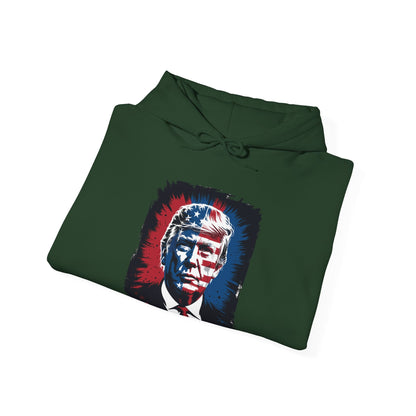 President Trump Portrait 4th July Hoodie