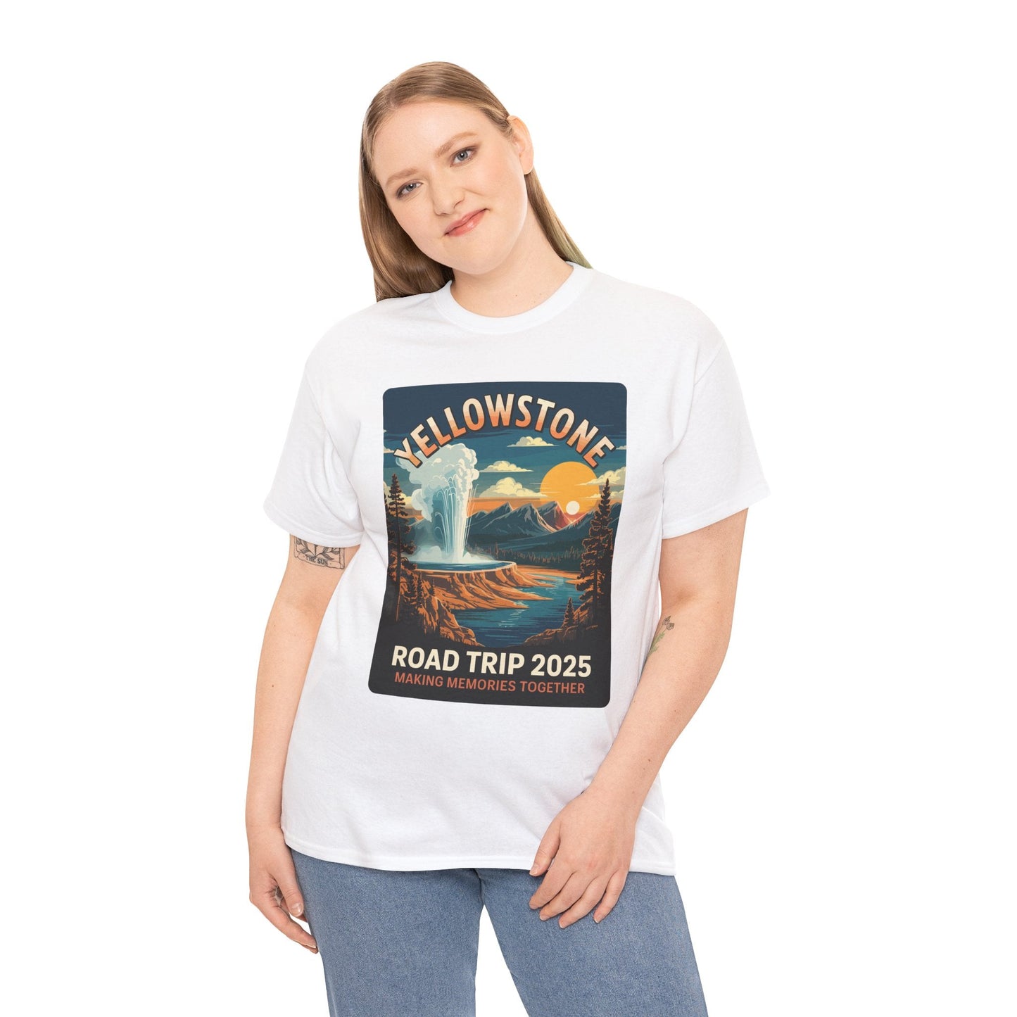 Yellowstone Family Road Trip 2025 National Park Outdoor T-Shirt