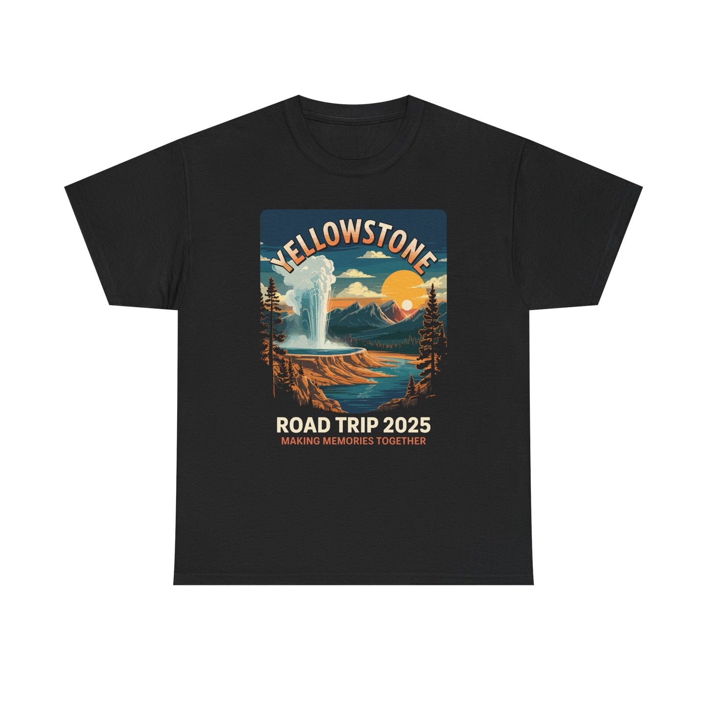 Yellowstone Family Road Trip 2025 National Park Outdoor T-Shirt