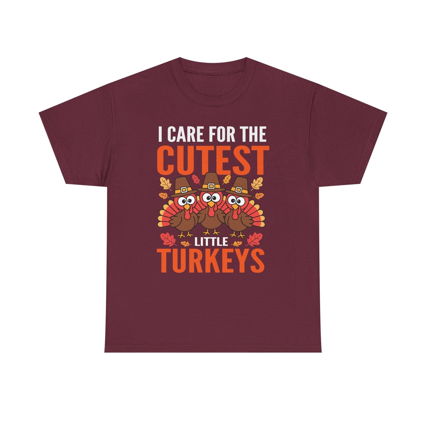 Care For Little Turkeys Nurse Fall Thanksgiving Scrub Top T-Shirt