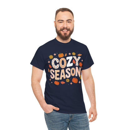Cozy Season Autumn Fall Vibes Halloween Thanksgiving Pumpkin T-Shirt