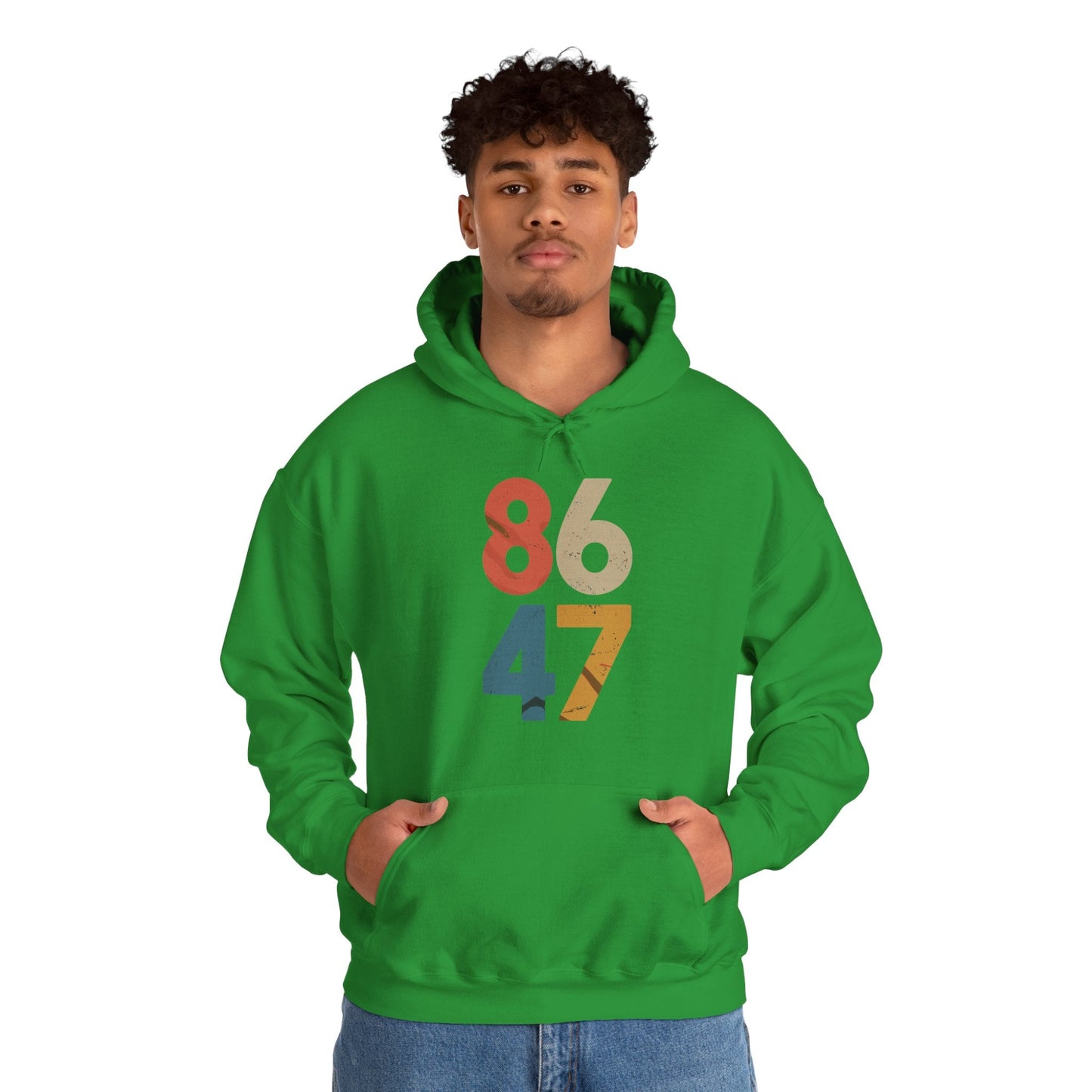 Classic Vintage 80s Style 86 47 Anti Trump Hoodie