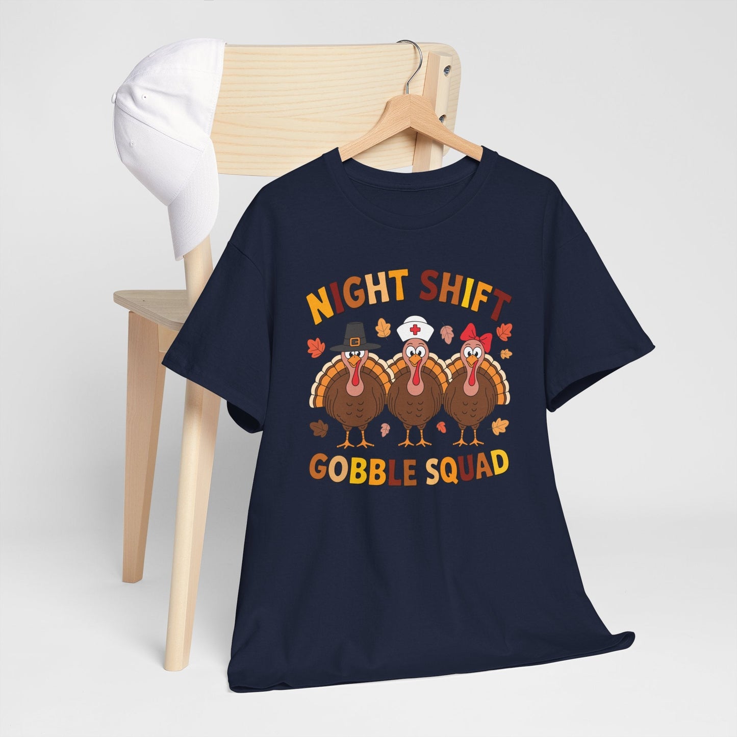 Night Shift Gobble Squad Night Worker Staff Thanksgiving T-Shirt